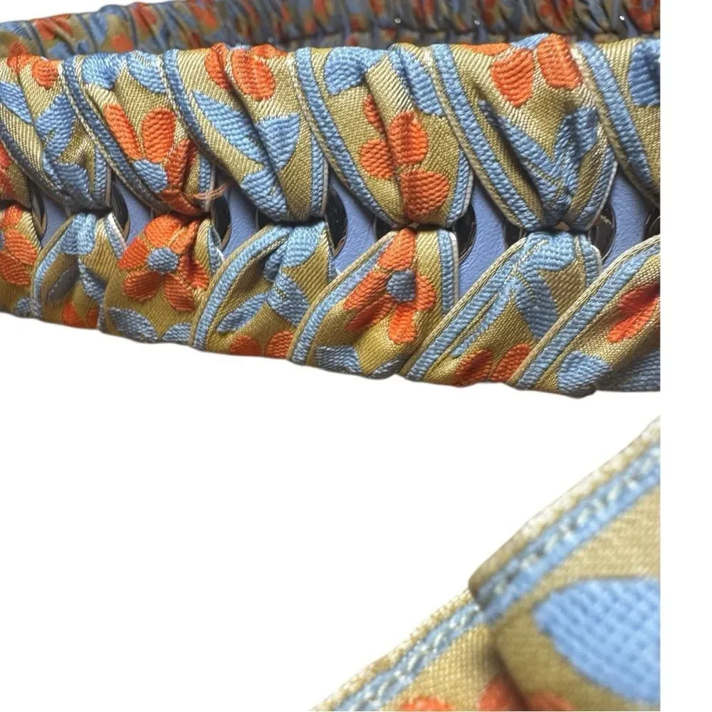Fendi 8AV077 Mini Blue & Orange Floral “Strap You” Mini Handbag Strap NWOT Auth